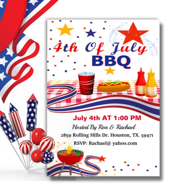 Invitación 4 De Julio Banner Independence BQ (Subido por el creador)