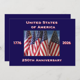 Invitación 4 de julio Barbeque, USA 250 Aniversario, Banderas