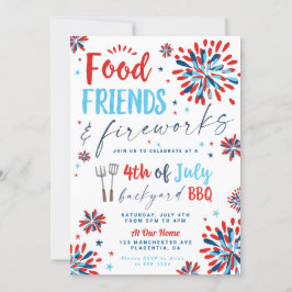 Invitación 4 de julio BBQ Neighborhood Block Fiesta ( de Bloq