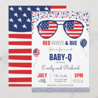 4 de julio Bebé Baby Shower-Q Baby Shower Julio BB
