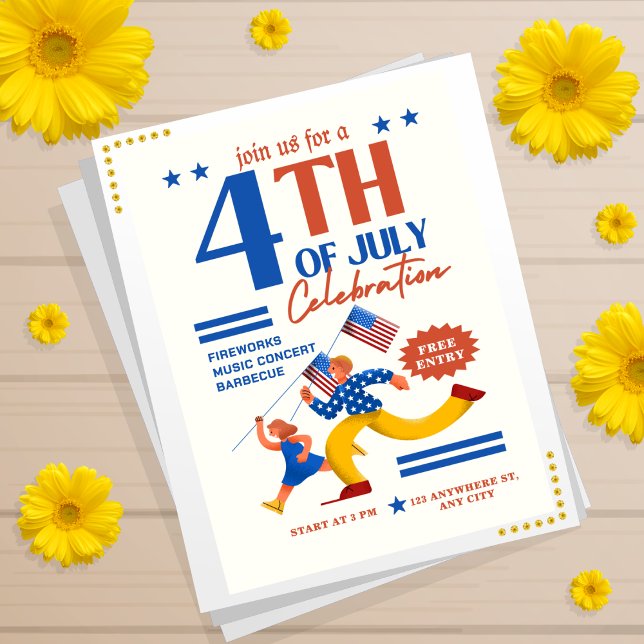 Invitación 4 De Julio Celebración, Feliz Independencia (Subido por el creador)