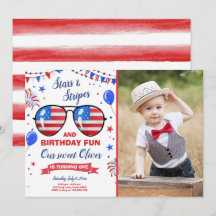 4 de julio Cumpleaños de Stars and Stripes Firecra