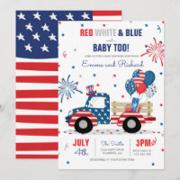 4 de julio de 2014 Baby Shower Red White Blue Baby
