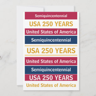 Invitación 4 de julio de 2026 EE. UU. 250 años Semicucentenar