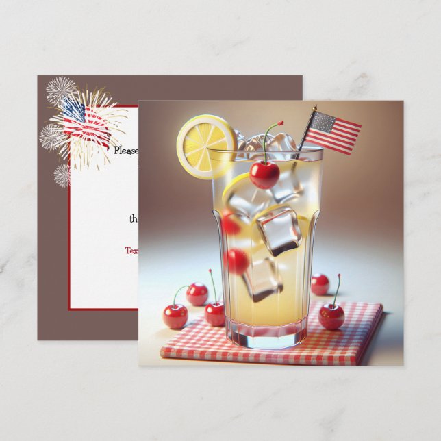 Invitación 4 de julio de Lemonade (Anverso / Reverso)