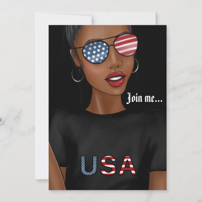 Invitación 4 de julio Día de la Independencia de EE.UU. Fiest (Anverso)