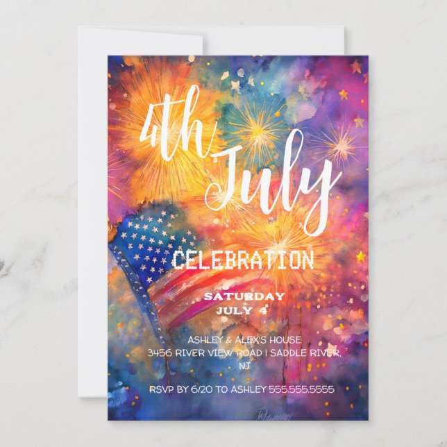 Invitación 4 de julio Festín de Celebración (Anverso)