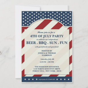 Invitación 4 de julio Fiesta