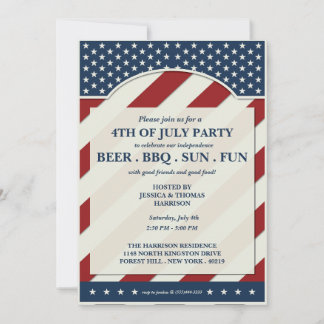 Invitación 4 de julio Fiesta