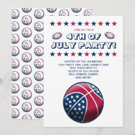 Invitación 4 de julio Fiesta Balls