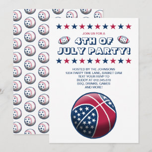 Invitación 4 de julio Fiesta Balls