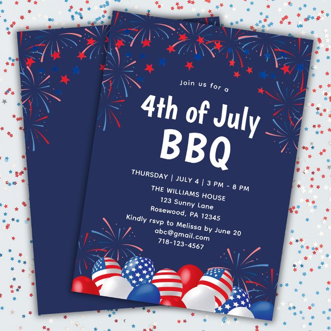 Invitación 4 de julio Fiesta BBQ (Subido por el creador)