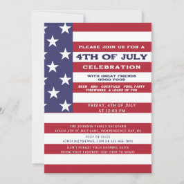 Invitación 4 de julio Fiesta de billar de billar de Cocina Am