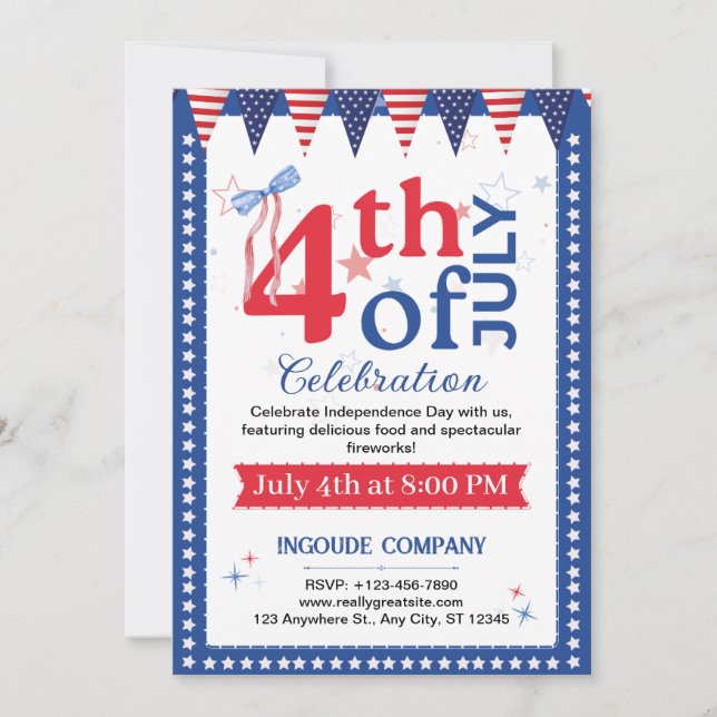 Invitación 4 de julio Fiesta de Bloques (Anverso)