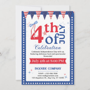 Invitación 4 de julio Fiesta de Bloques