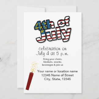 Invitación 4 de julio Fiesta de la celebración