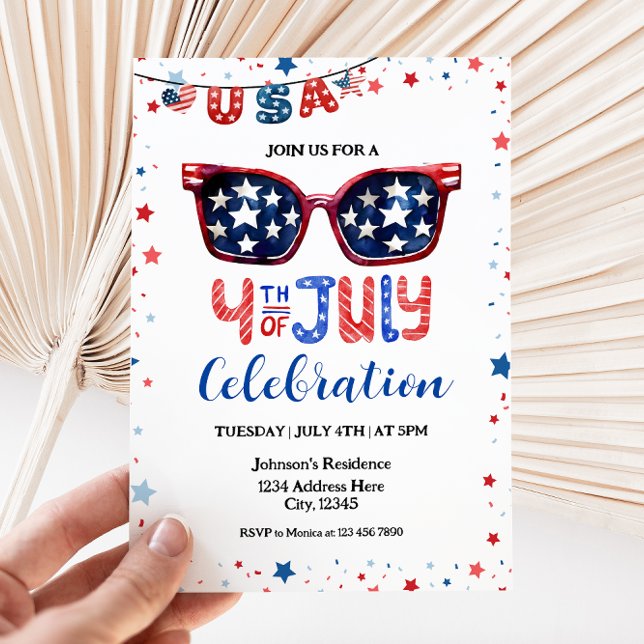 Invitación 4 de julio Fiesta de la celebración (Subido por el creador)