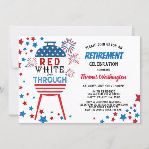 Invitación 4 de julio, Fiesta de la celebración de jubilacion