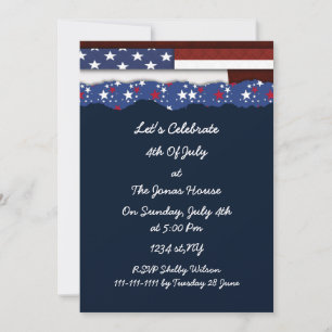 Invitación 4 de julio: fiesta del día de la independencia inv