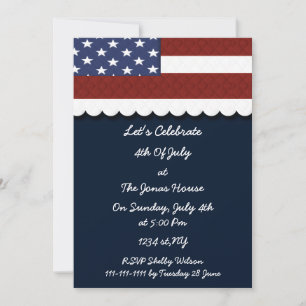 Invitación 4 de julio: fiesta del día de la independencia inv