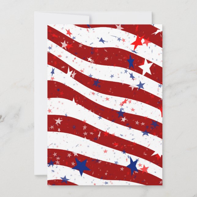 Invitación 4 de julio, Fiesta del Día de la Independencia inv (Anverso)