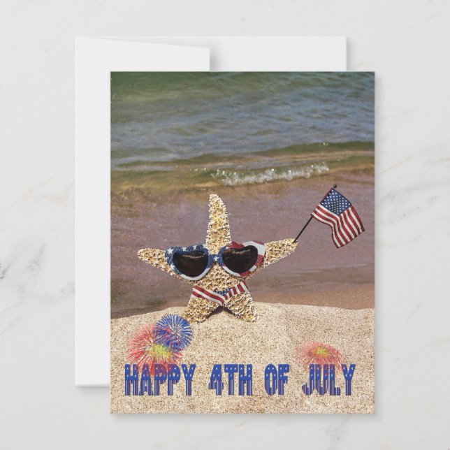 Invitación 4 de julio Fiesta invitado (Anverso)