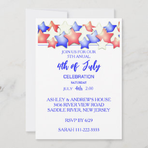Invitación 4 de julio Fiesta patriota