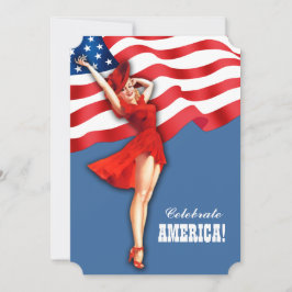 Invitación 4 de julio Fiesta | Pin-Up Retro de eventos