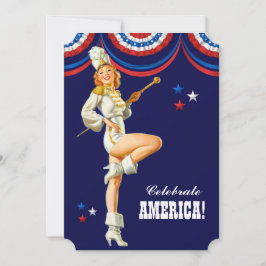 Invitación 4 de julio Fiesta | Pin-Up Retro de eventos