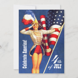 Invitación 4 de julio Fiesta | Pin-Up Retro de eventos