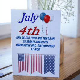 Invitación 4 de julio: Globos