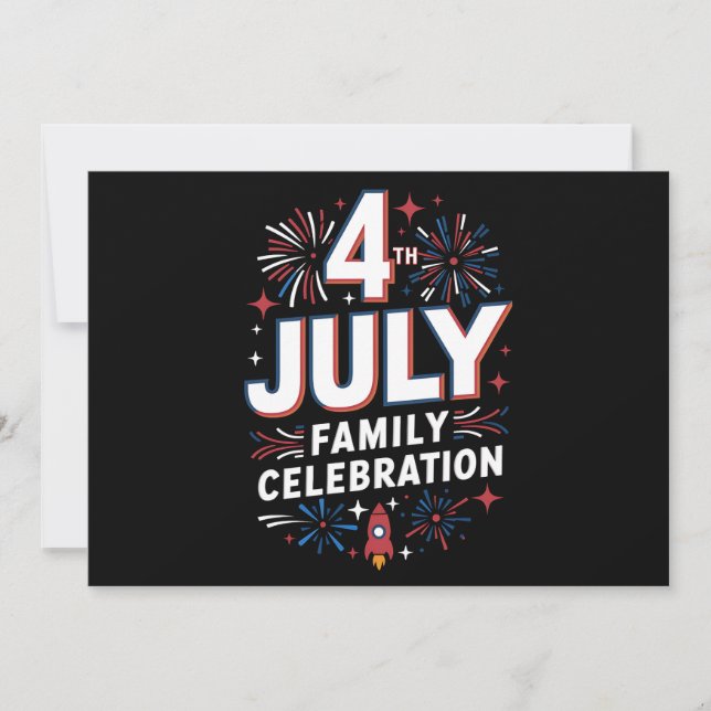 Invitación 4 de julio, grupo familiar de la Celebración de la (Anverso)