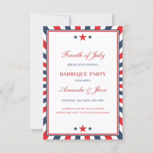 Invitación 4 de julio: Invitación, Día de la Independencia, b