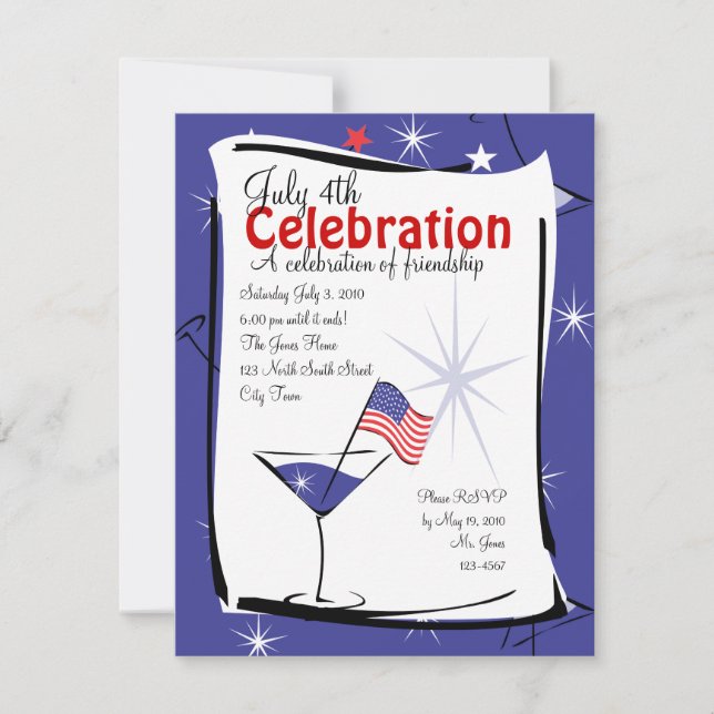Invitación 4 de julio Martini (Anverso)