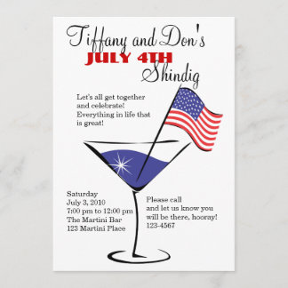 Invitación ¡4 de julio Martini Shindig!