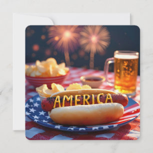 Invitación 4 de julio Parrillada Americana