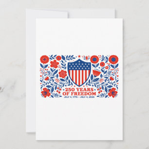 Invitación 4 de julio Patriótico 250 Aniversario 250 Años