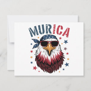 Invitación 4 de julio Patriótico Divertido Águila EE. UU.