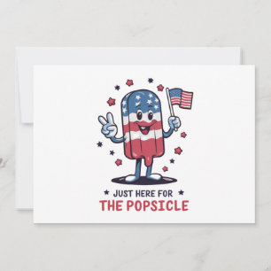 Invitación 4 De Julio Por El Patriótico Popsicle