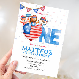 Invitación 4 de julio, primer cumpleaños