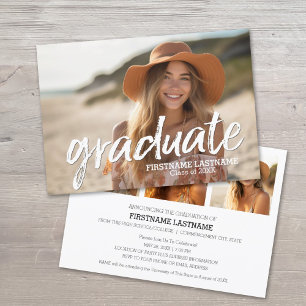 Invitación 4 Foto de la fiesta de graduación de guiones gradu