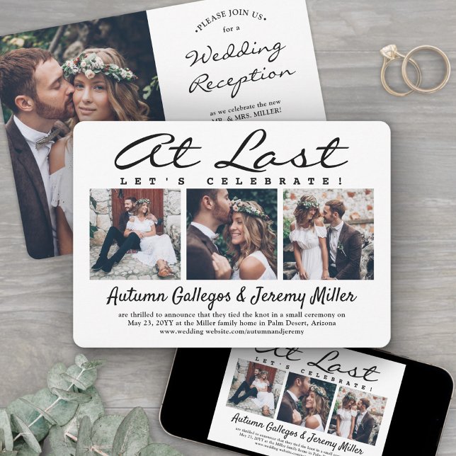 Invitación 4 Fotos Por Fin Celebración De Boda Matrimonio (Subido por el creador)