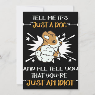 Invitación 4 Just an Idiot corgi