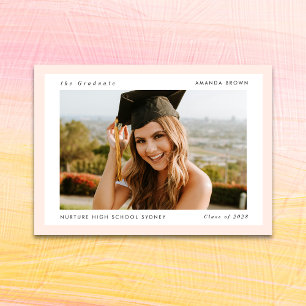 Invitación 4 Partido de Graduación de Fotos Moderno Elegante