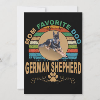 Invitación 4 Perro Pastor Alemán Favorito de Mamá