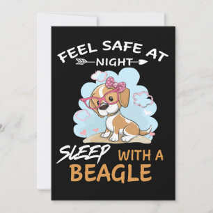 Invitación 4 Siéntete Seguro Por La Noche Duerme Con Un Beagl
