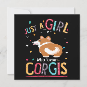 Invitación 4 Solo Una Chica Que Ama Corgi