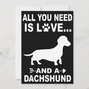 Invitación 4 Todo lo que necesitas es amor y un Dachshund