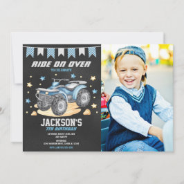 Invitación 4 Wheeler Birthday Photo Invitation / Quad Bike