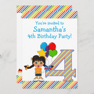 Invitación 4ta fiesta de cumpleaños de los chicas brillantes